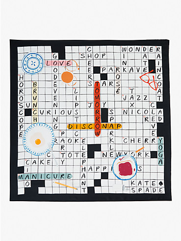 sunday crossword silk square scarf, , rr_productgrid