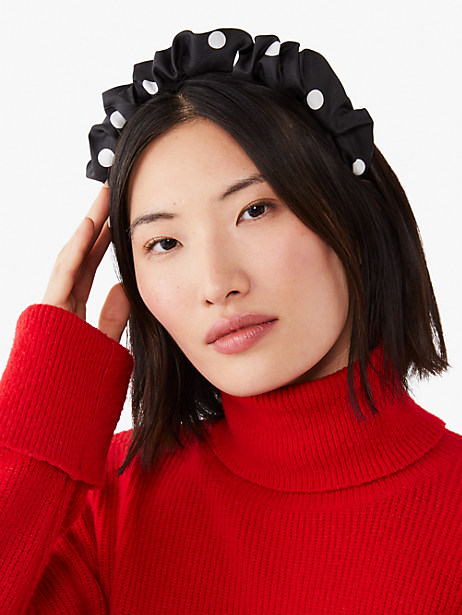 tossed dot ruched headband