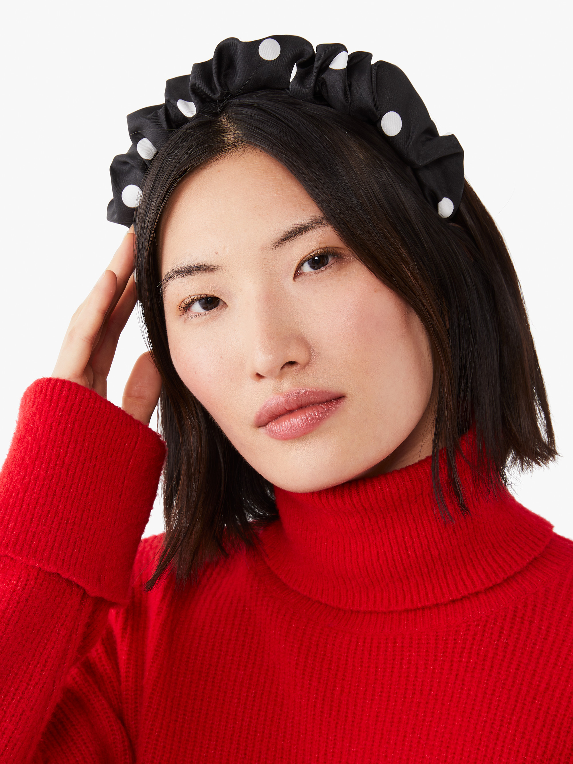 tossed dot ruched headband