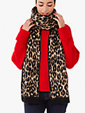 brushed leopard scarf, , s7productThumbnail