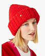 Hand-knit Beanie, Candied Cherry, Product