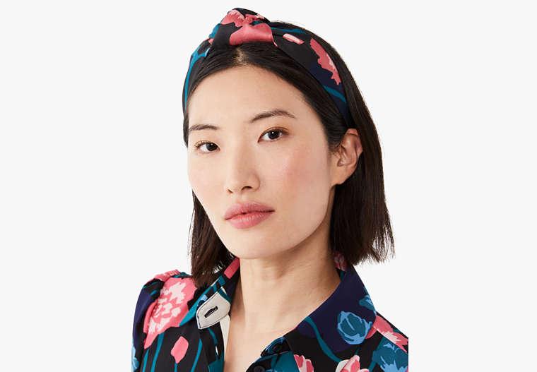 Viney Floral Headband, Black/Glitter, Product image number 0