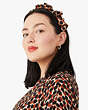 Dotty Leopard Ruched Headband, Silt, Product