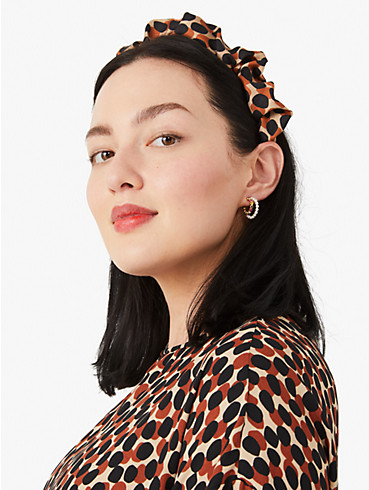 dotty leopard ruched headband, , rr_productgrid
