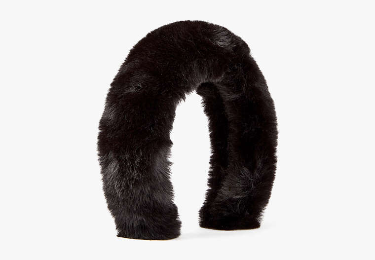 Faux Fur Headband, Black / Glitter, Product