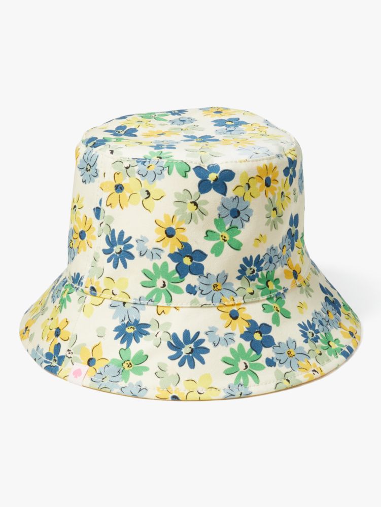 Floral Medley Reversible Bucket Hat, Cream, ProductTile