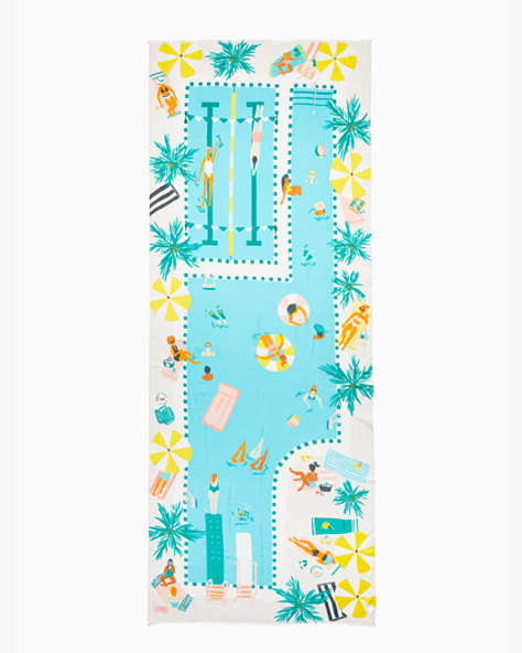 Pool Scene Oblong Scarf, CITYSCAPE, ProductTile