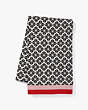 Spade Flower Stripe Knit Scarf, Black, Product