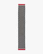 スペード フラワー ストライプ ニット スカーフ, Black, Product