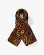 Leopard Faux Fur Pull-through Scarf, Natural, Product