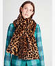 Leopard Faux Fur Pull-through Scarf, Natural, ProductTile