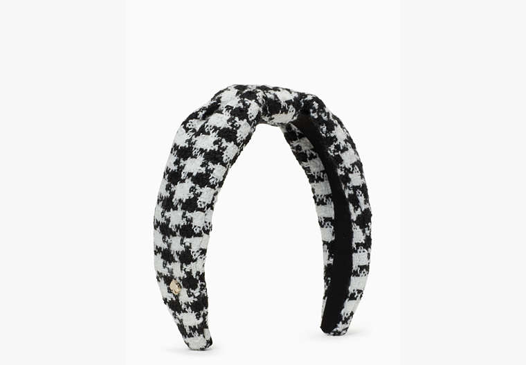 Tweed Sinched Headband, Black, Product