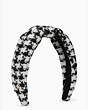Tweed Sinched Headband, Black, Product