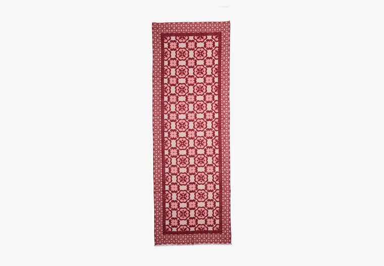 Arabesque Wool Oblong Scarf, PINK, Product