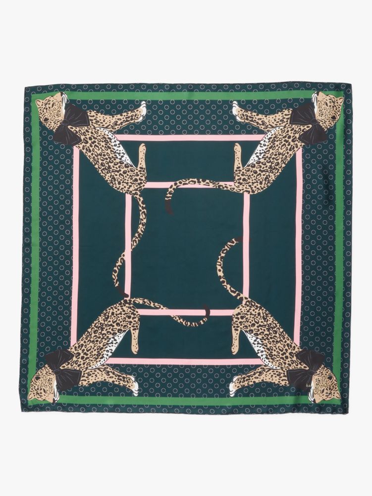 Lady Leopard Silk Square Scarf | Kate Spade New York