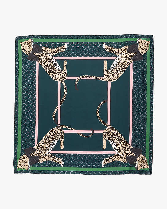 Lady Leopard Silk Square Scarf | Kate Spade New York