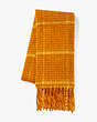 Fiesta Plaid Brushed Scarf, Saffron Yellow, Product