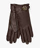 Spade Flower Buckle Tech Gloves, Brown Stone, ProductTile