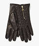 Quilted Spade Flower Zip Tech Gloves, Black, ProductTile