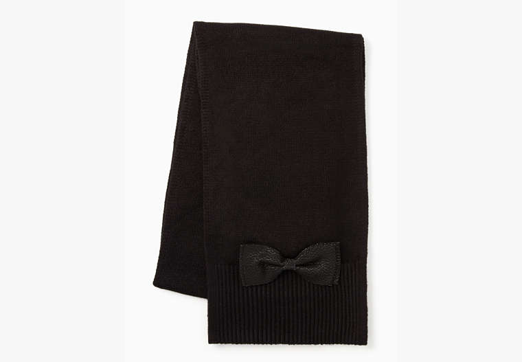 Grosgrain Bow Scarf, Black, Product image number 0