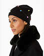 String Light Holiday Beanie, Black, Product