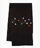 String Light Knit Holiday Scarf, Black, ProductTile