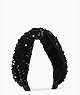 Sequin Sinched Headband, Black, ProductTile