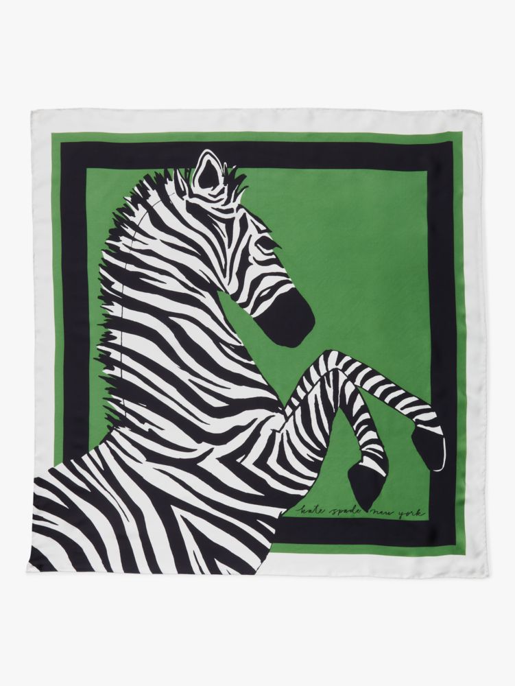 Zebra Silk Square Scarf | Kate Spade New York