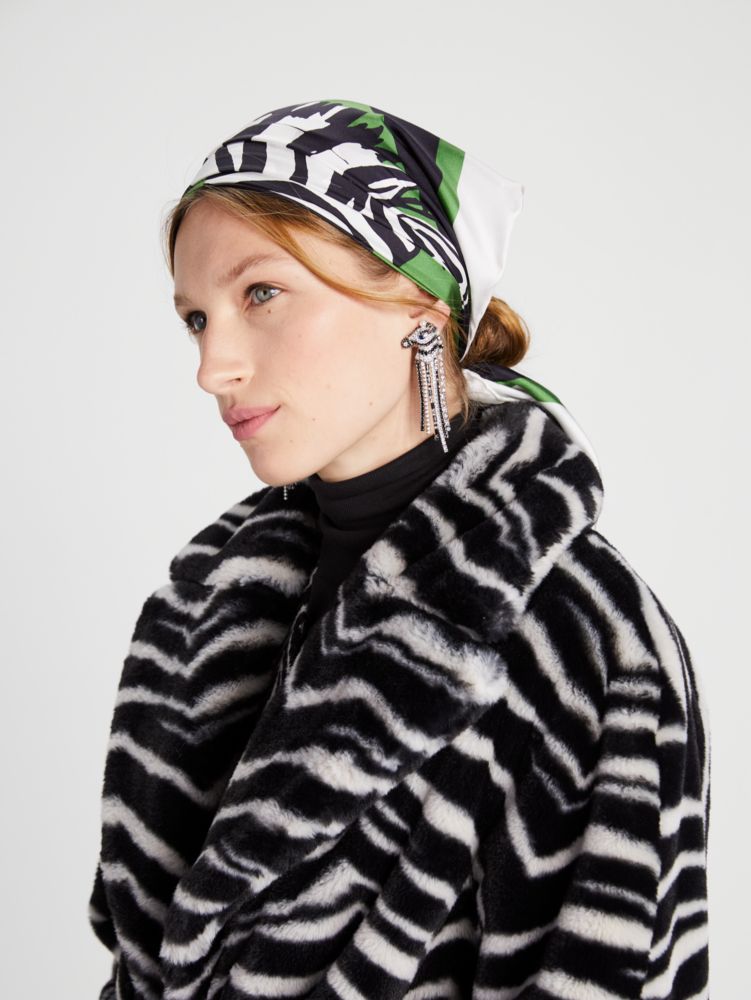 Kate Spade Zebra Silk Square Scarf. 2