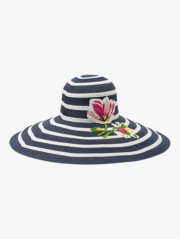 Flower Embroidered Sunhat, , rr_large