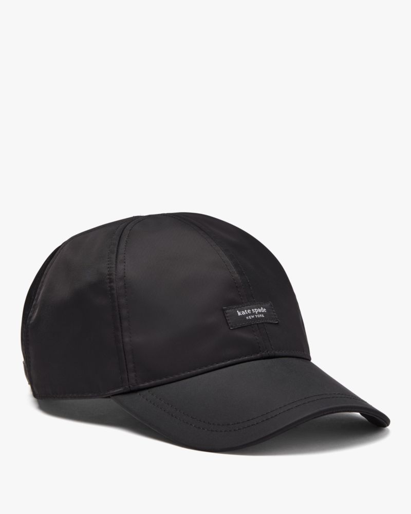 Shop Kate Spade Sam Nylon Baseball Hat In Black