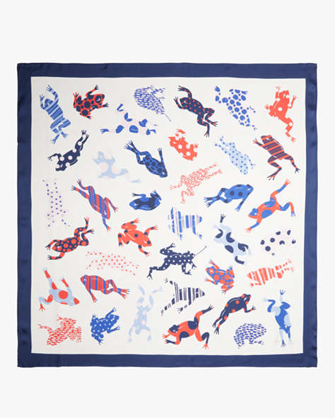 Frogs Silk Square Scarf