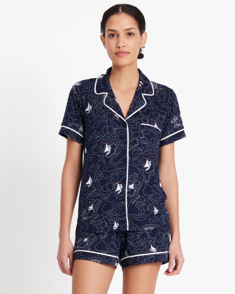 Kate Spade Short Pj Set In Island Adventure