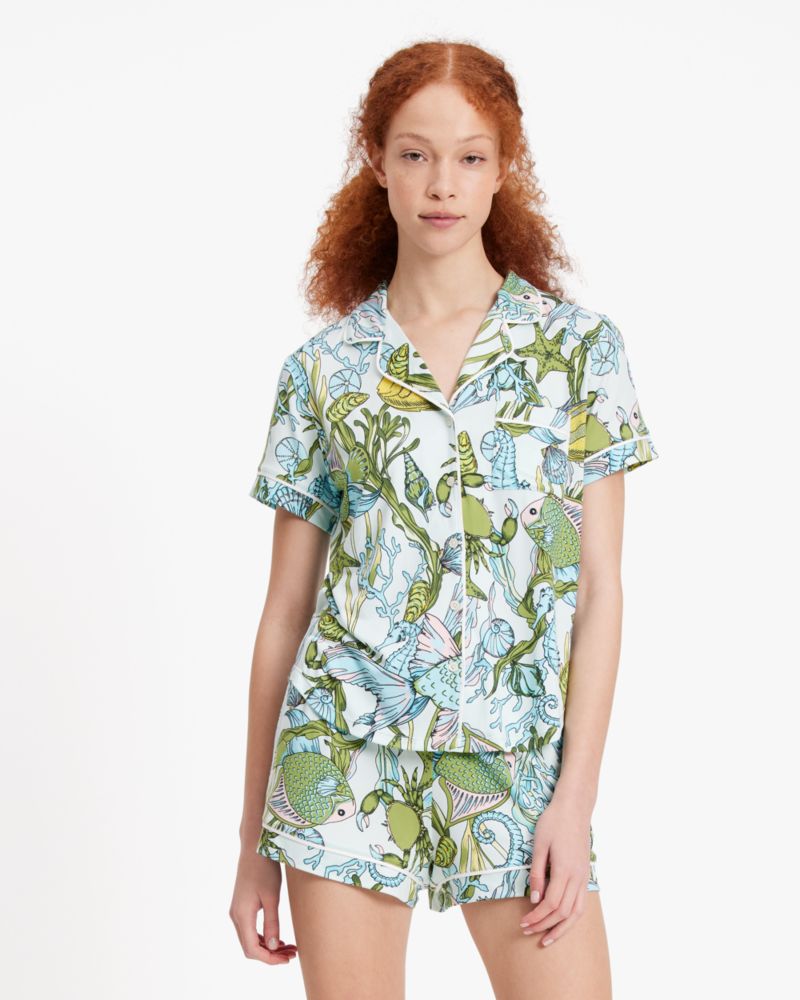 Kate Spade Short Pj Set In Under The Sea