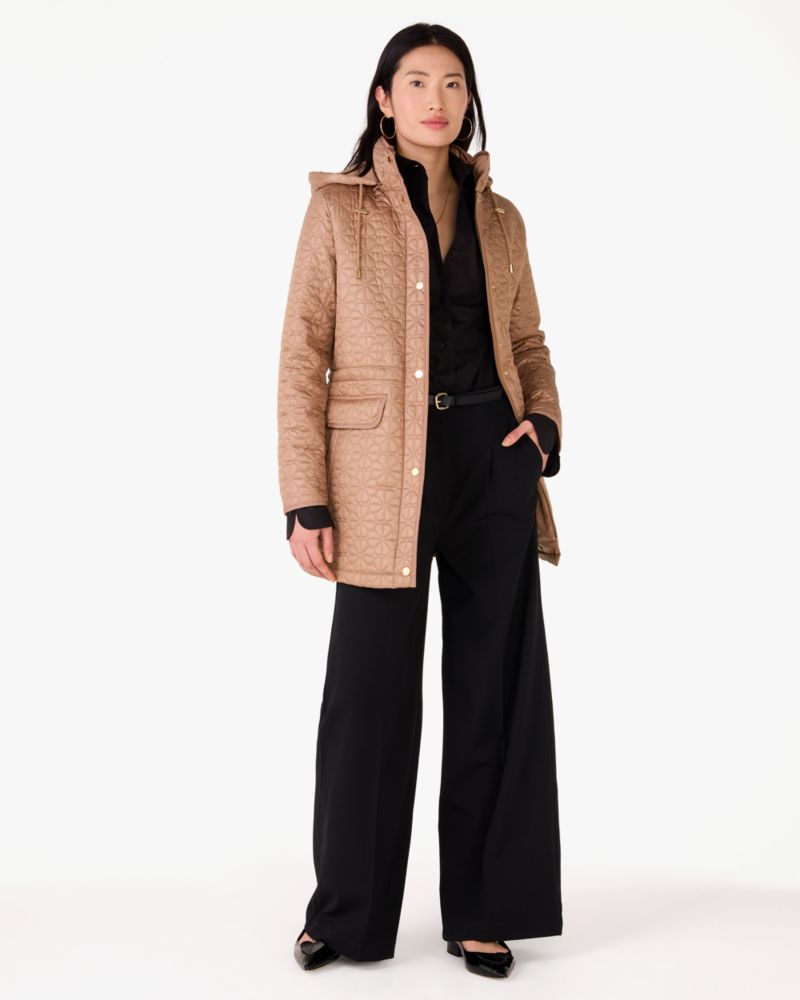 kate spade Quilted Coat 大人の上品ルック モードなスタイルに kate spade Quilted Coat 大人の上品ルック モードなスタイルに