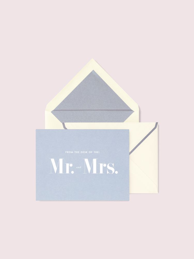 "mr. & Mrs." Thank You Card Set, Silver Plate, ProductTile