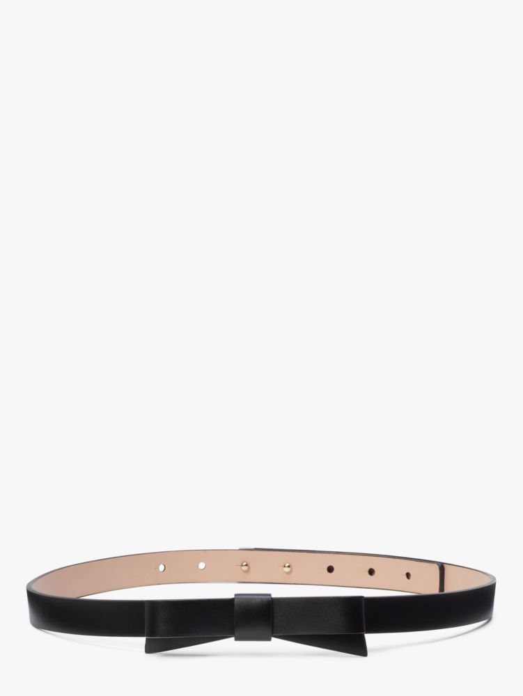 Women's black/gold 001 bow 19mm belt | Kate Spade New York IT