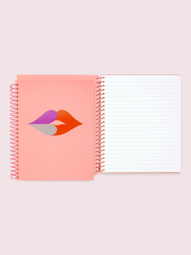 Heart Lips Spiral Notebook, Quartz Pink, Product