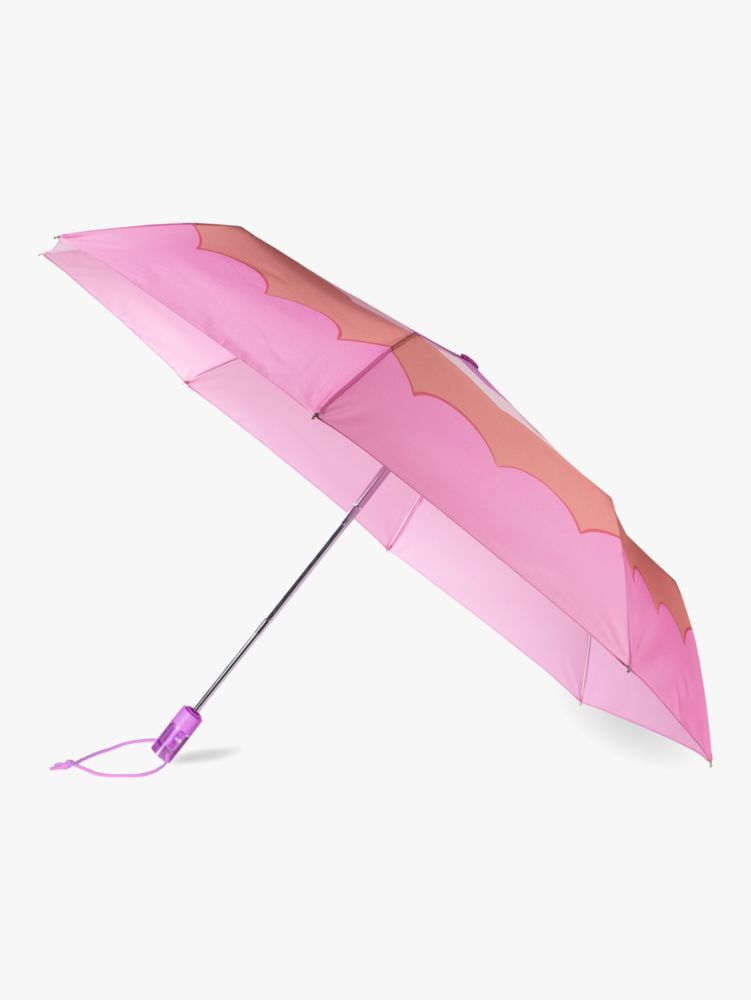 Scallop Travel Umbrella, Pomegranate, ProductTile