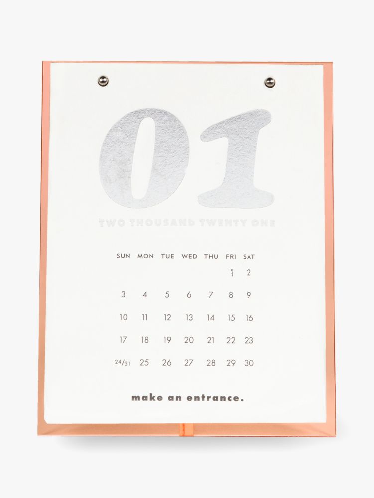 Coral Desktop Calendar, Parchment, Product