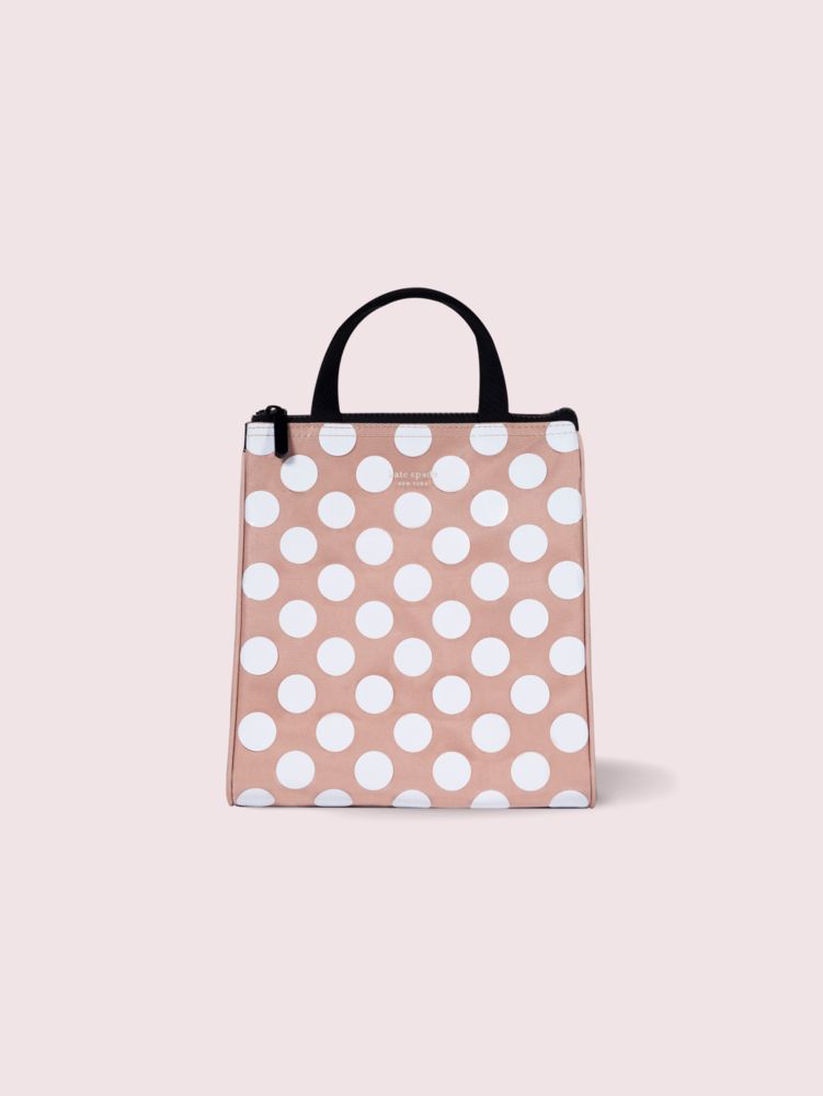 Jumbo Dot Lunch Bag, Leopard, ProductTile