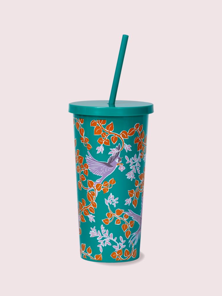 Bird Party Tumbler With Straw Kate Spade New York