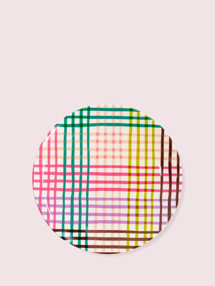 Rainbow Gingham Accent Plate, Multi, Product