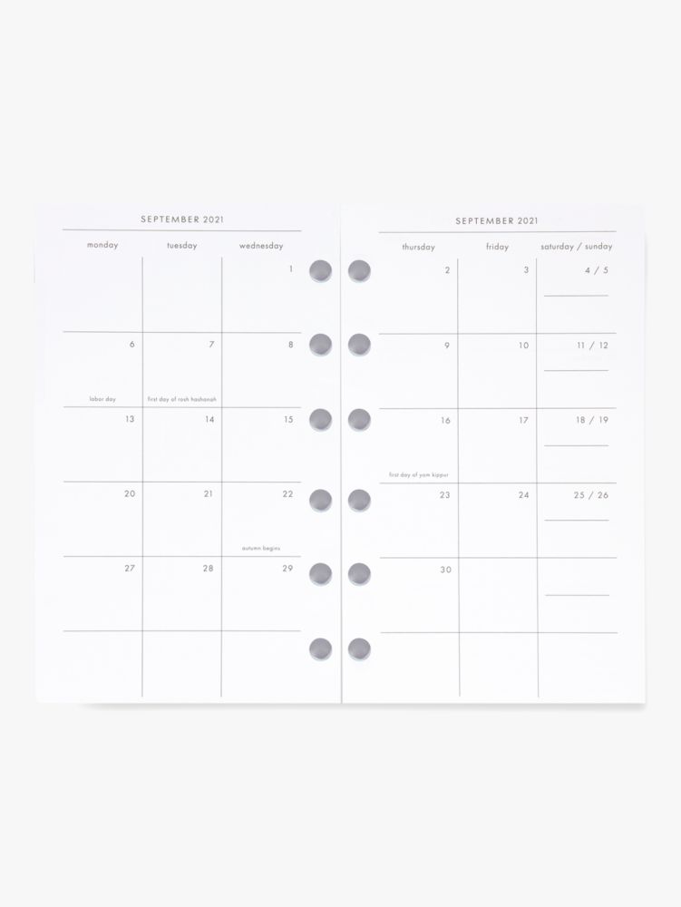 White Dot 12-month Planner Refill, Parchment, Product