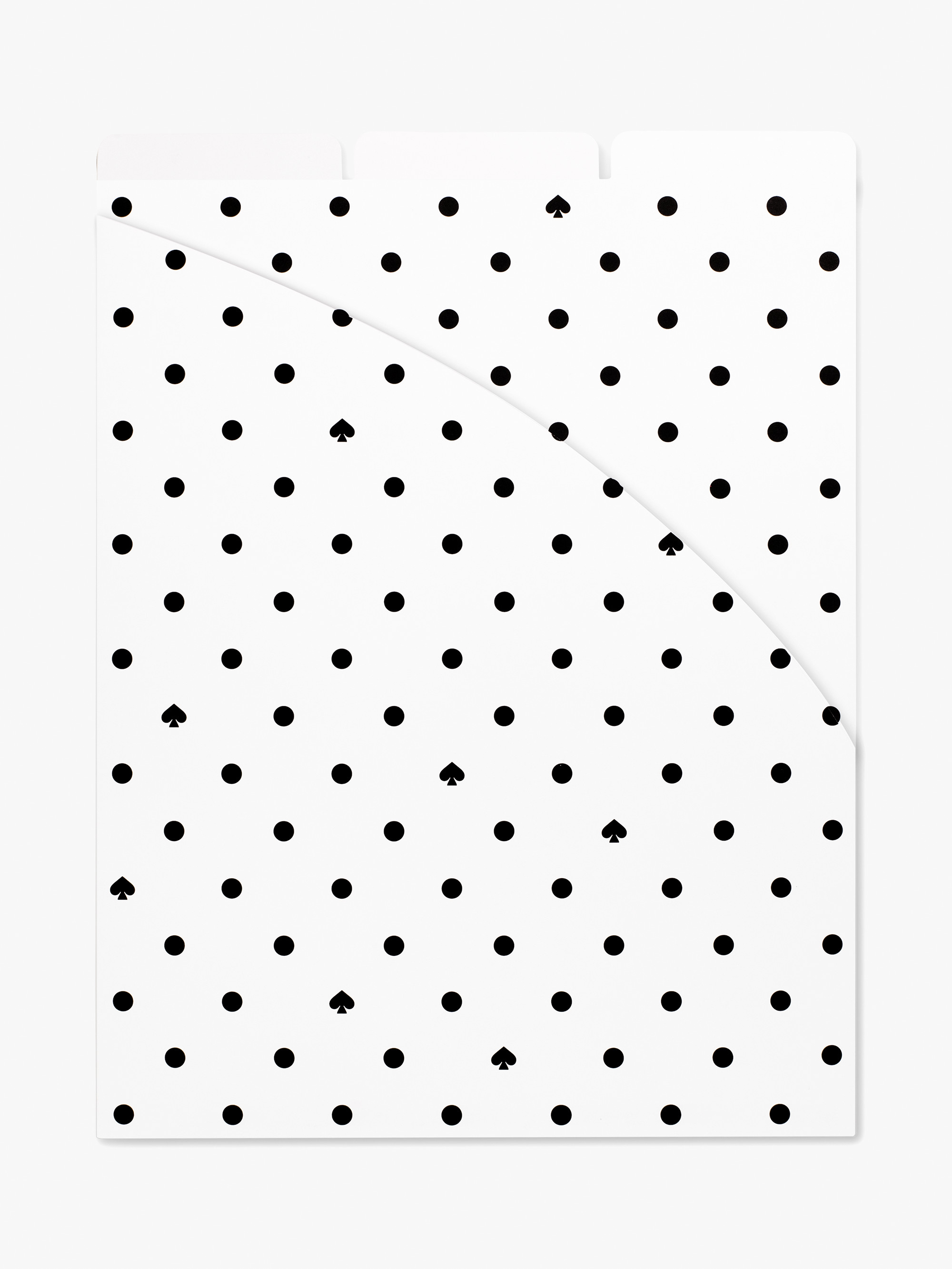black spade dot vertical file folder set