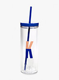 initial thermal tumbler with straw, , s7productThumbnail