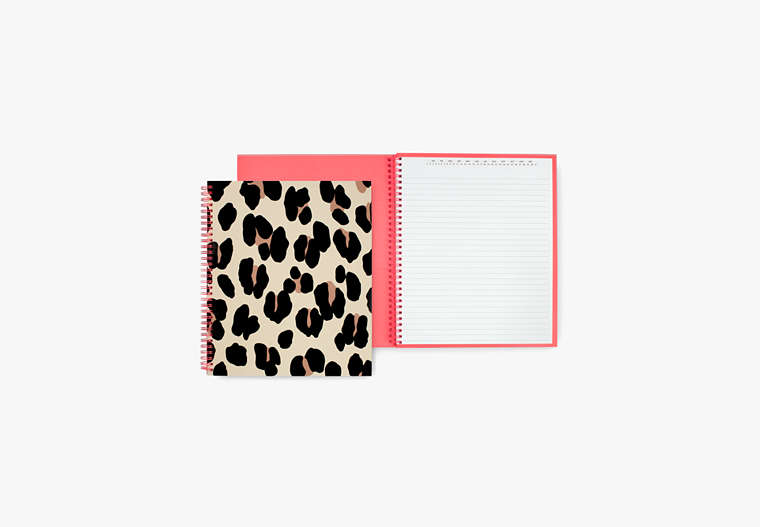 Forest Feline Large Spiral Notebook, Black / Glitter, Product image number 0