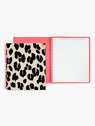 forest feline large spiral notebook by kate spade new york non-hover view