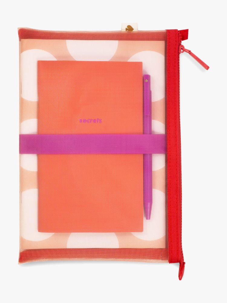 Peach Jumbo Dot Jotter Pouch, Pomegranate, Product