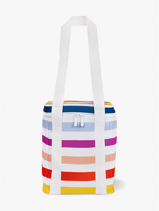 candy stripe wine picnic cooler bag, , rr_large